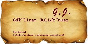 Göllner Juliánusz névjegykártya
